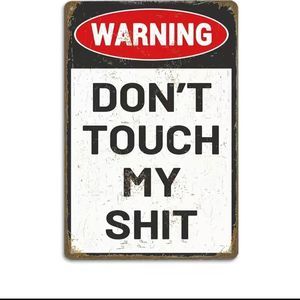 8"x12" Funny Metal Sign For Man Cave, Etc.